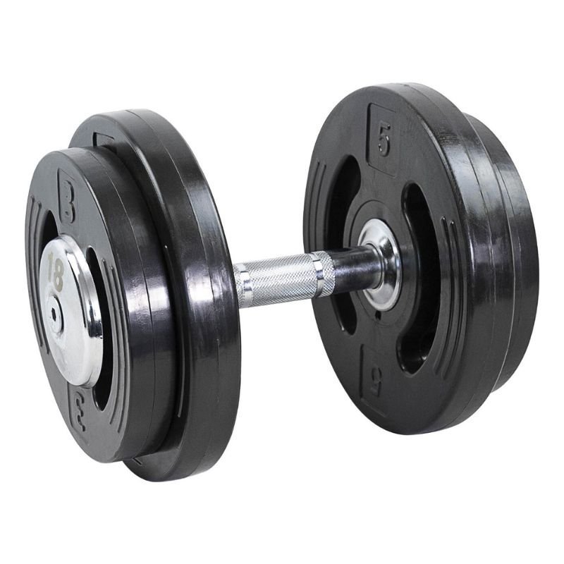 Dumbell Anilha Monobloco Injetado — Peg. Cromada atacado